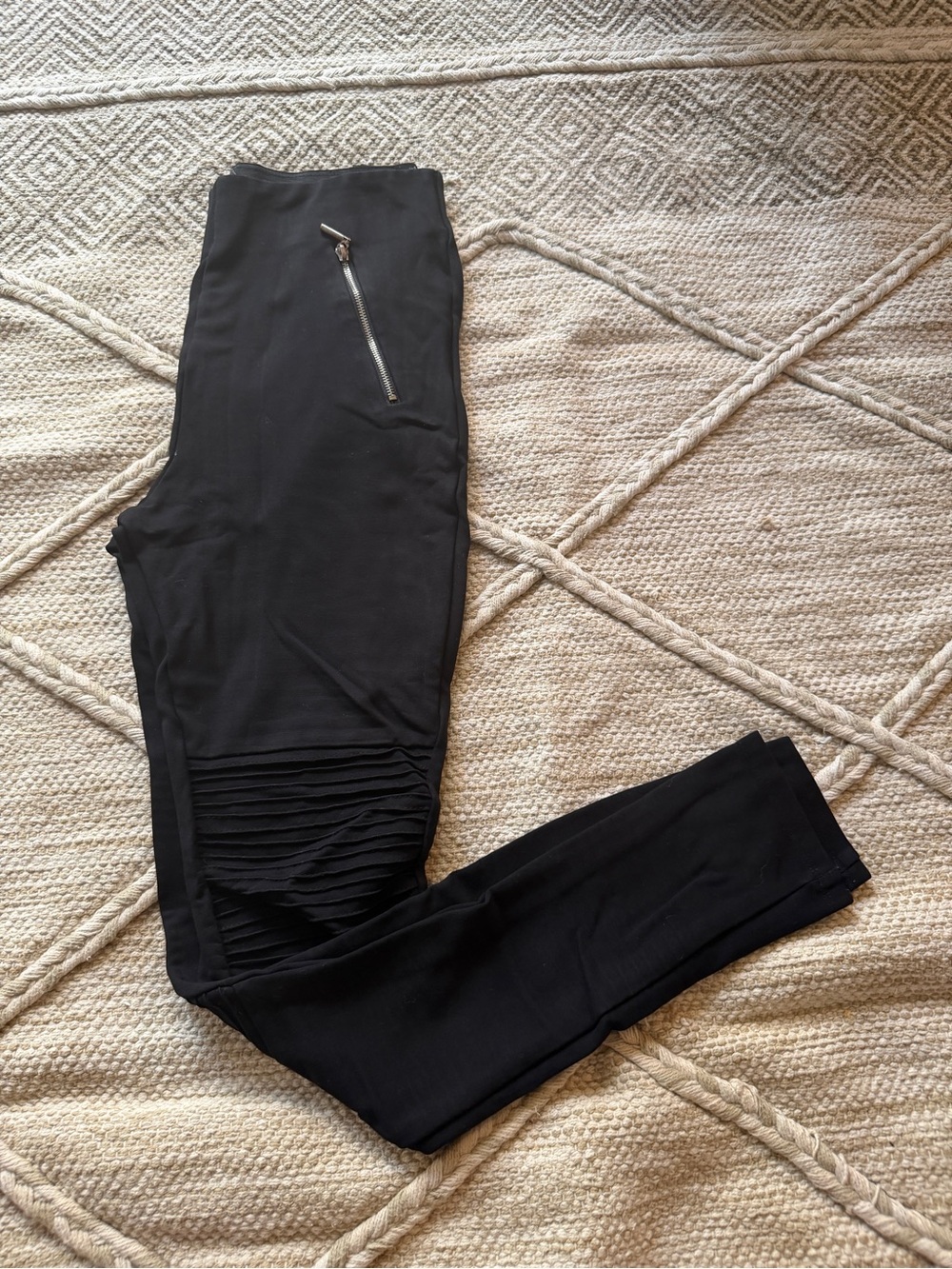 Zara - Black Moto Leggings - Size small